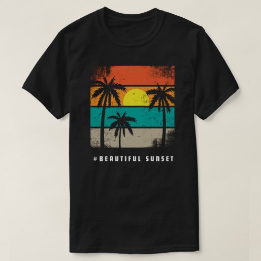 T-shirt beautiful sunset (Design devant)