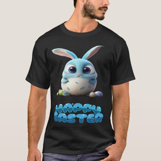 T-shirt beautiful sweet happy Easter bunny (Devant)