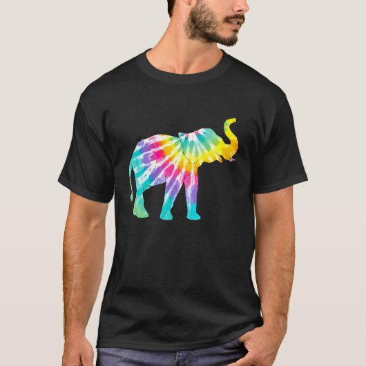 T-shirt Beautiful Tie Dye Elephant (Devant)