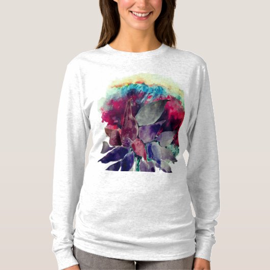 T-shirt Beautiful Watercolor Blossom Flowers (Devant)