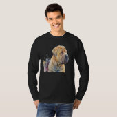 T-shirt Beautiful Watercolor Shar Pei Portrait (Devant entier)