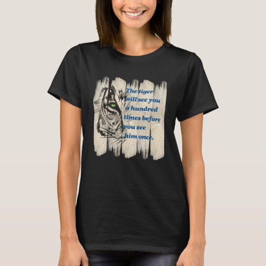 T-shirt Beautiful Wild Cat Quote Graphic Idea (Devant)
