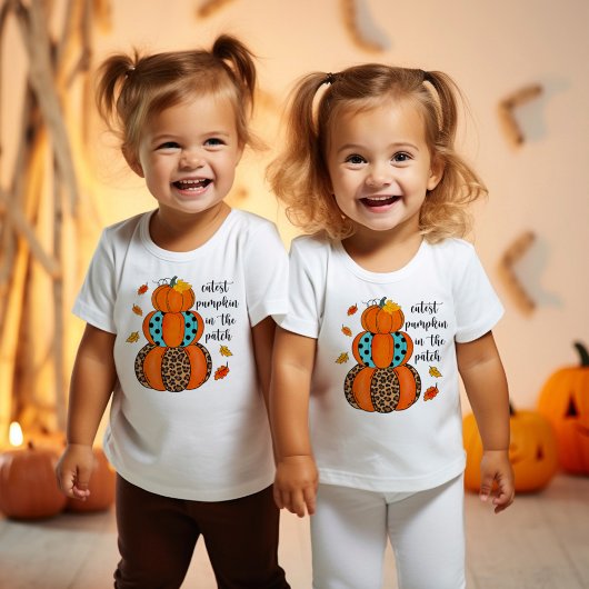 T-shirt Beaux enfants citrouilles