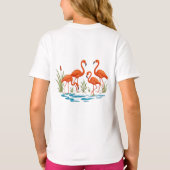 T-shirt Beaux flamants dans le lac  (Dos)
