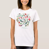 T-shirt Beaux Floraux Motif botanique (Devant)