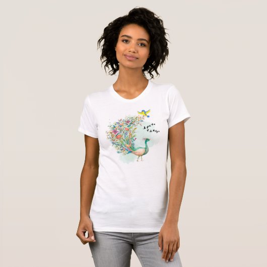 T-shirt beaux oiseaux (Devant entier)