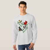 T-shirt Beaux oiseaux Jardins (Devant entier)
