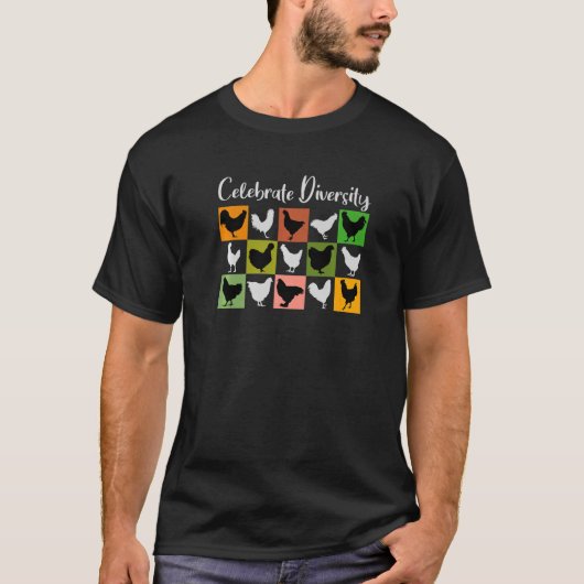 T-shirt Beaux Poulets Beaucoup de différentes races de pou (Devant)