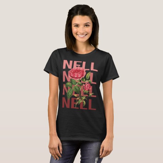 T-shirt Beaux Roses - Nell Name (Devant entier)