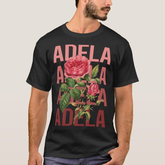T-shirt Beaux Roses - Nom Adela (Devant)