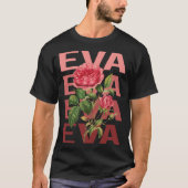 T-shirt Beaux Roses - Nom Eva (Devant)