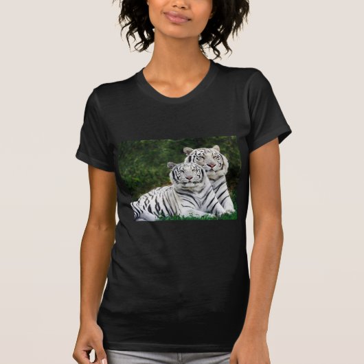 T-shirt Beaux tigres blancs (Devant)