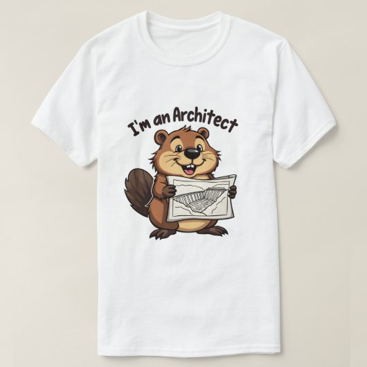 T-shirt Beaver Architect - Constructeur de barrage (Design devant)