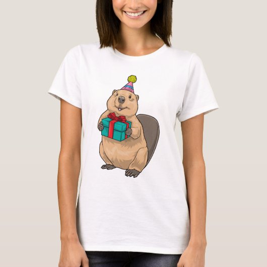 T-shirt Beaver Birthday Package (Devant)