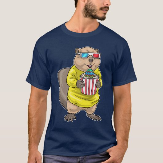 T-shirt Beaver Easter Movie theater (Devant)