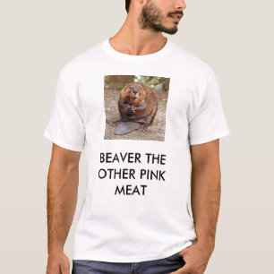T-SHIRT BEAVER L'AUTRE VIANDE ROSE