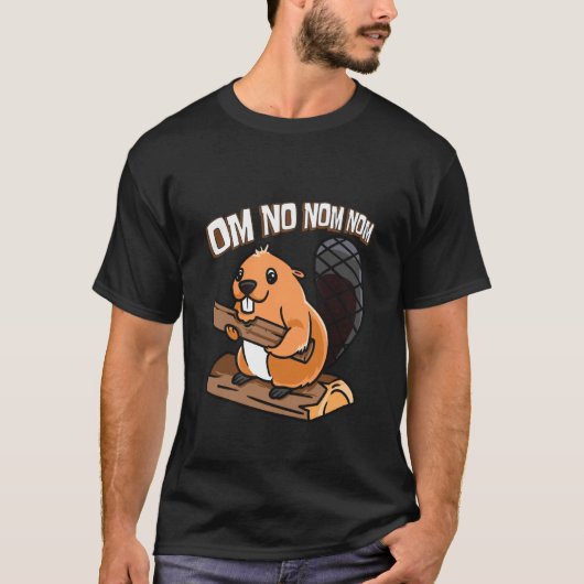 T-shirt Beaver Lover Design for Rodents Fans - Eating Beav (Devant)