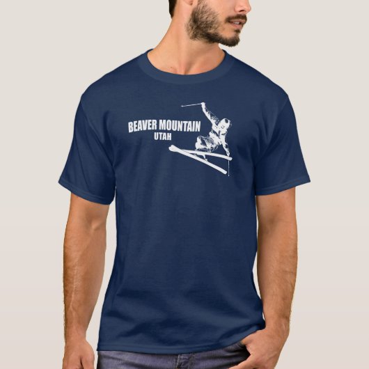 T-shirt Beaver Mountain Resort Utah Skier (Devant)