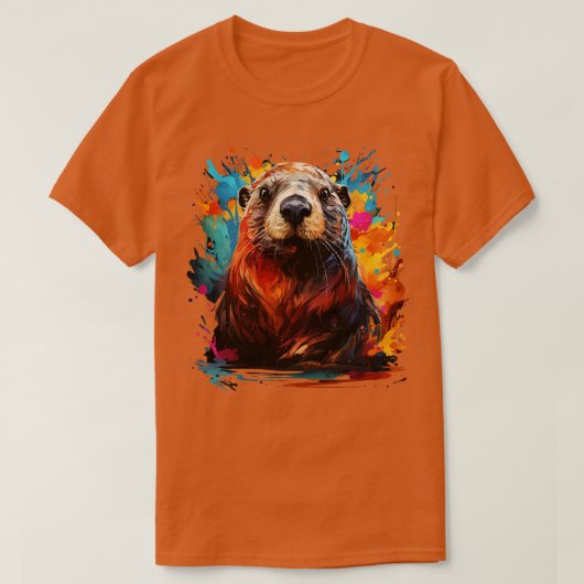 T-shirt Beaver Rainbow (Design devant)