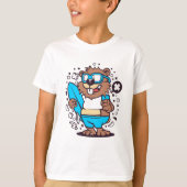 T-shirt Beaver Surfing (Devant)