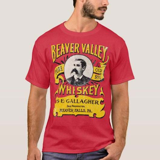 T-shirt Beaver Valley Whiskey - Beaver Falls, PA (Devant)