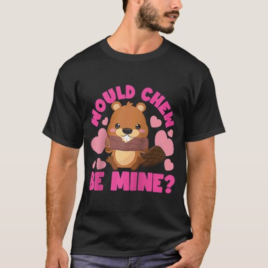 T-shirt Beaver Wood Chew Be Mine Raglan Baseball (Devant)