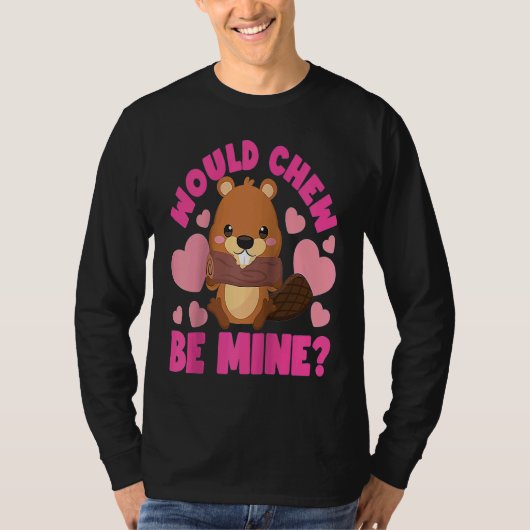 T-shirt Beaver Wood Chew Be Mine Raglan Baseball (Devant)