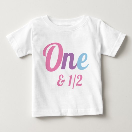 T-shirt bébé 18 mois un et demi anniversaire (Devant)