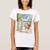 T-shirt Bébé À Bord Surfboard Teddy Bear Maman À Être (Devant)