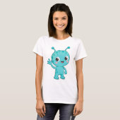T-shirt Bébé Alien Monstre Spatial Mignon (Devant entier)