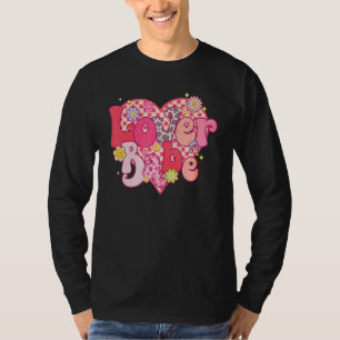 T-shirt Bébé amant retro à carreaux cœur groovy Happy Vale