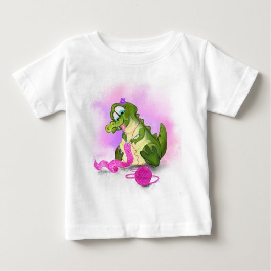 T-shirt bébé amusant avec des kits de crocodile Éc (Devant)