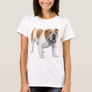 T-shirt Bébé anglais de dames de bouledogue - chemise de