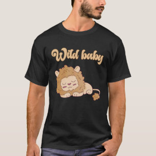 T-shirt Bébé Anniversaire Un lion sauvage Animaux Célébrat