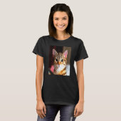 T-shirt Bébé Artistique Face Jaune Brown Tabby Chat Po (Devant entier)