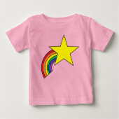 T-shirt bébé avec arc en ciel et étoile jaune (Devant)