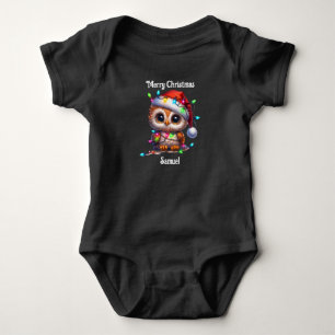 T-shirt bébé avec body à motif de chouette mignonn