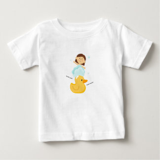 T-shirt bébé avec canard et fille