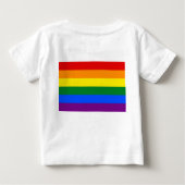 T-shirt bébé avec drapeau arc-en-ciel (Dos)