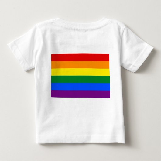 T-shirt bébé avec drapeau arc-en-ciel (Dos)
