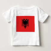 T-shirt bébé avec drapeau d'Albanie (Dos)