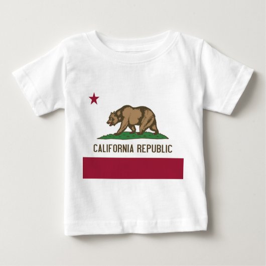 T-shirt bébé avec Drapeau de Californie, U.S.A. (Devant)