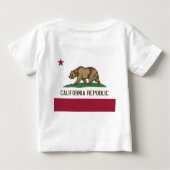 T-shirt bébé avec Drapeau de Californie, U.S.A. (Dos)