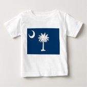 T-shirt bébé avec drapeau de Caroline du Sud (Devant)