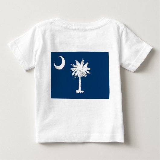 T-shirt bébé avec drapeau de Caroline du Sud (Dos)