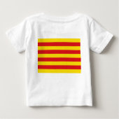 T-shirt bébé avec drapeau de Catalogne (Dos)