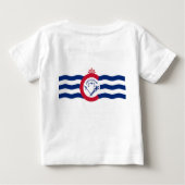 T-shirt bébé avec drapeau de Cincinnati City, U.S. (Dos)
