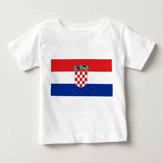 T-shirt bébé avec drapeau de Croatie (Devant)
