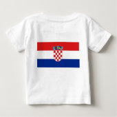 T-shirt bébé avec drapeau de Croatie (Dos)