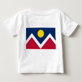 T-shirt bébé avec drapeau de Denver City, Colorado (Dos)